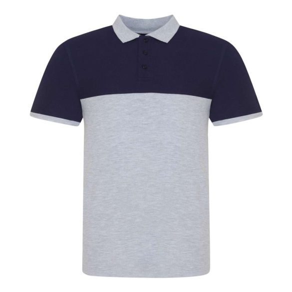 Just Polos JP110 Heather Grey/Oxford Navy M
