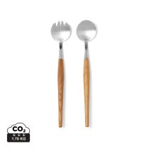 VINGA Retro serving cutlery, brown