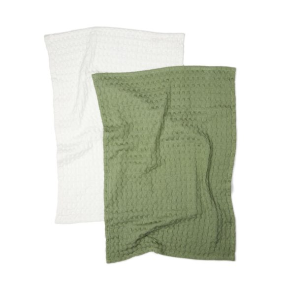 VINGA Cromer waffle kitchen towel, 2 pcs, green