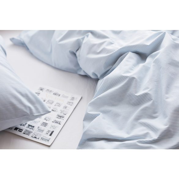 VINGA Montgomery premium cotton bed linen, 4 pcs set, blue