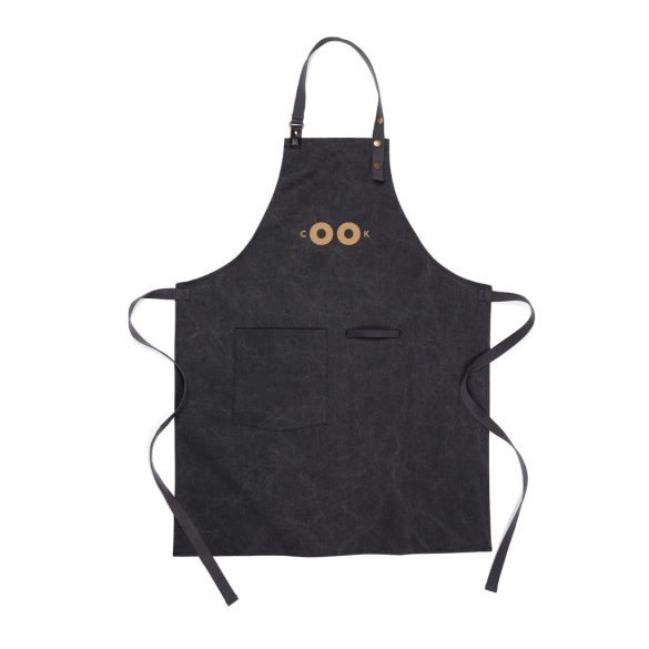 VINGA Tome GRS recycled canvas Apron, black