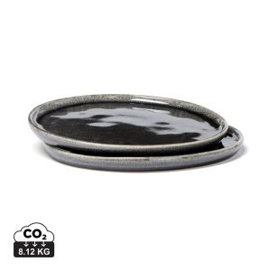 VINGA Nomimono plate 26,5 cm, 2 pcs set, black