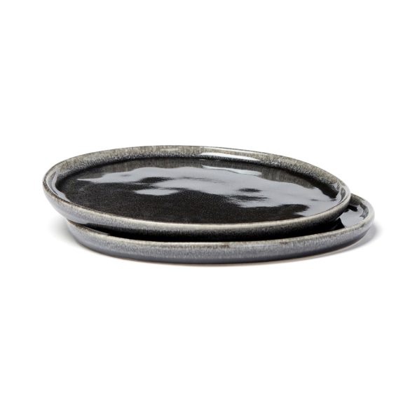 VINGA Nomimono plate 26,5 cm, 2 pcs set, black