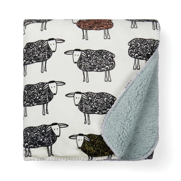 VINGA Sheep GRS recycled PET pile blanket, white