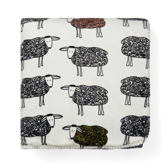 VINGA Sheep GRS recycled PET pile blanket, white
