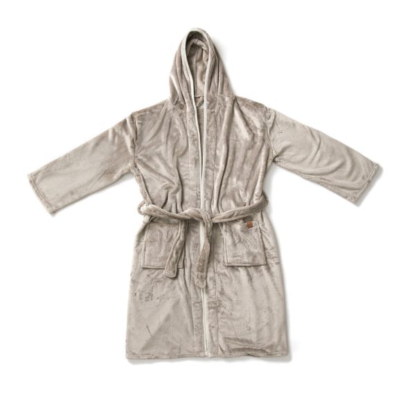 VINGA Louis luxury plush GRS RPET robe size S-M, grey