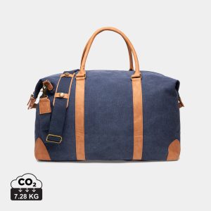 VINGA Bosler RCS recycled canvas duffelbag, navy