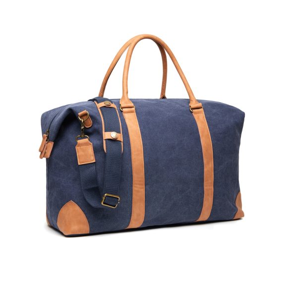 VINGA Bosler RCS recycled canvas duffelbag, navy