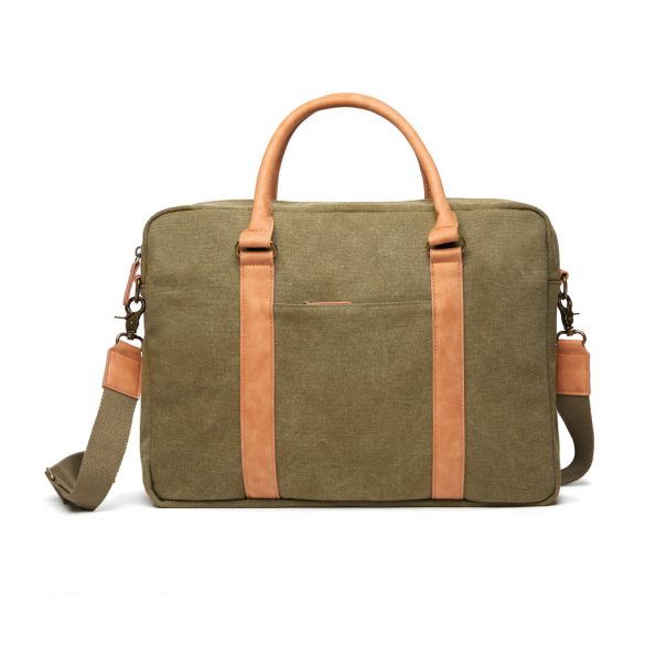 VINGA Bosler RCS recycled canvas computer bag, green
