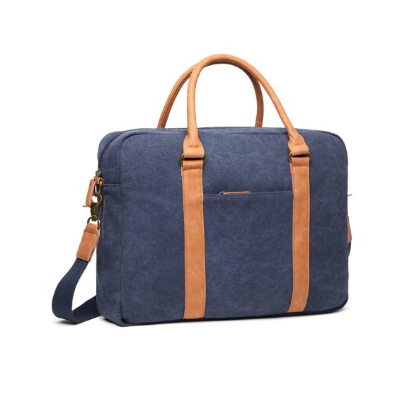 VINGA Bosler RCS recycled canvas computer bag, navy