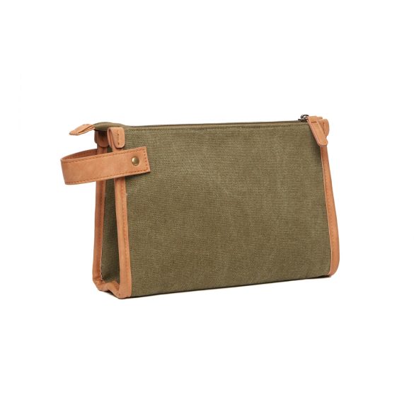 VINGA Bosler GRS recycled canvas toiletry bag, green