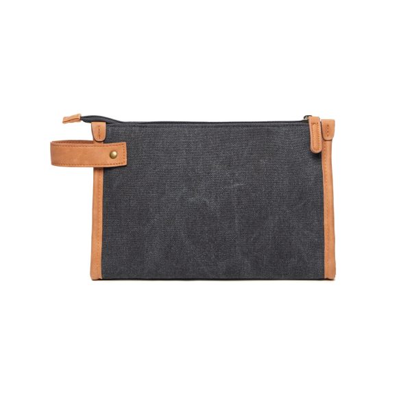 VINGA Bosler GRS recycled canvas toiletry bag, black