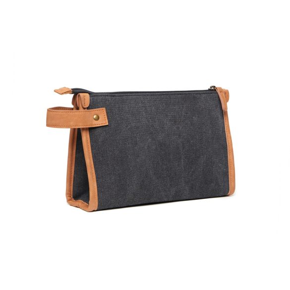 VINGA Bosler GRS recycled canvas toiletry bag, black