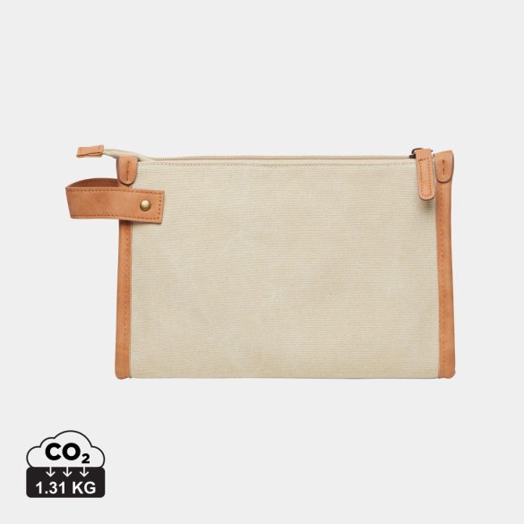 VINGA Bosler GRS recycled canvas toiletry bag, beige