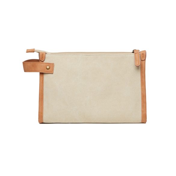 VINGA Bosler GRS recycled canvas toiletry bag, beige
