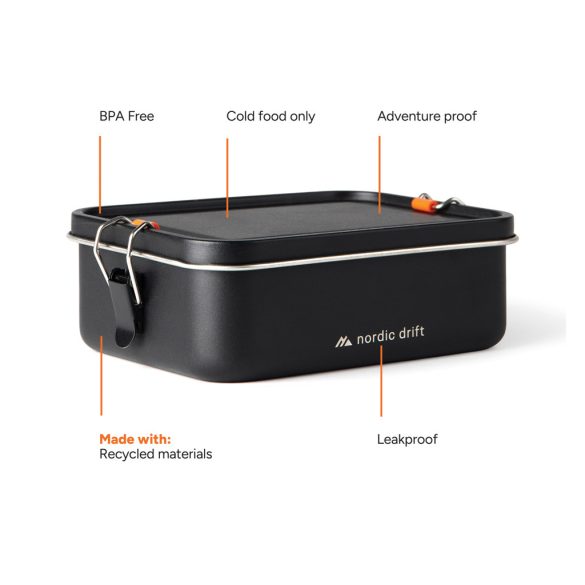 Nordic Drift Trail RCS Adventure Lunchbox 1200ML, black