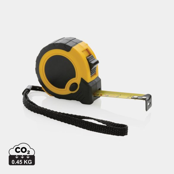 RCS recycled plastic 3M/16 mm tape with stop button, yellow