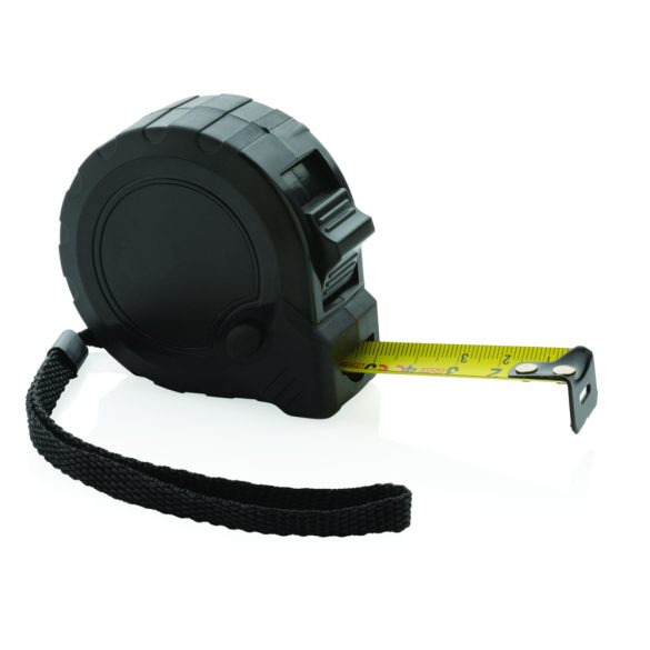 RCS recycled plastic 5M/19 mm tape with stop button, black