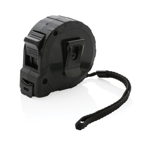 RCS recycled plastic 5M/19 mm tape with stop button, black