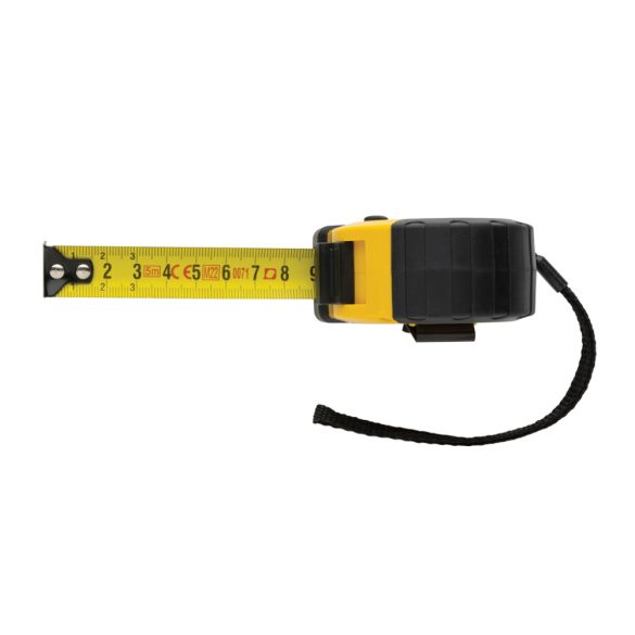 RCS recycled plastic 5M/19 mm tape with stop button, yellow