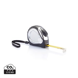 Chrome plated auto stop tape measure, black