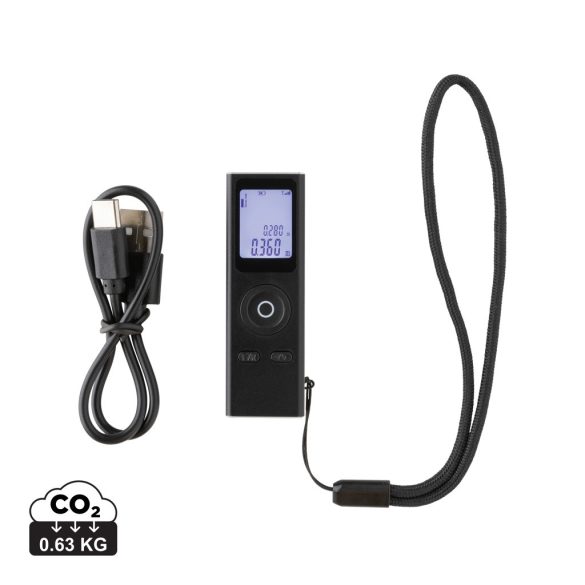 Gear X RCS recycled aluminium 30 metre laser measure, black