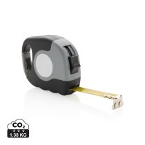 Measuring tape with carabiner, grey