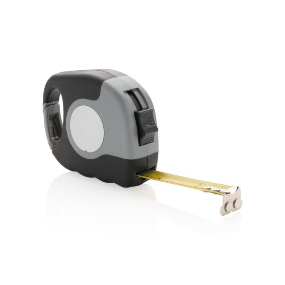 Measuring tape with carabiner, grey