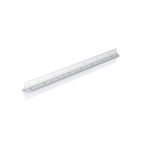 Aluminium triangle rule - 30cm, silver