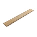 Timberson extra thick 30cm double sided bamboo ruler, brown