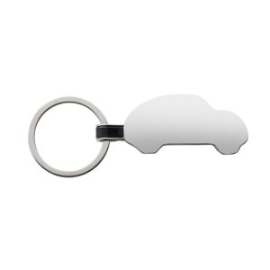 RCS recycled zinc alloy car keyring, silver