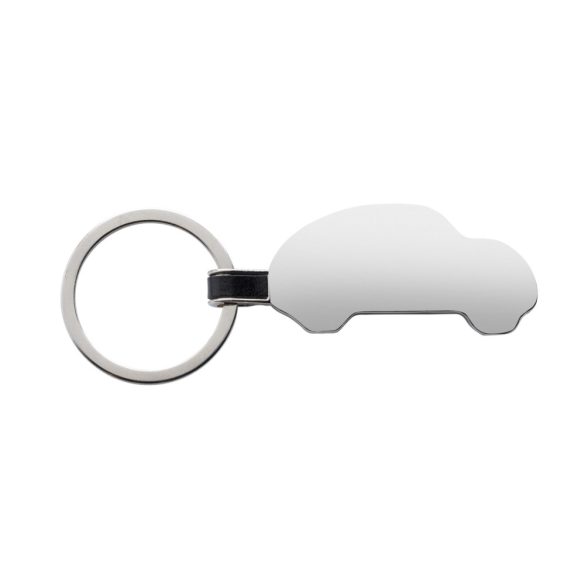 RCS recycled zinc alloy car keyring, silver