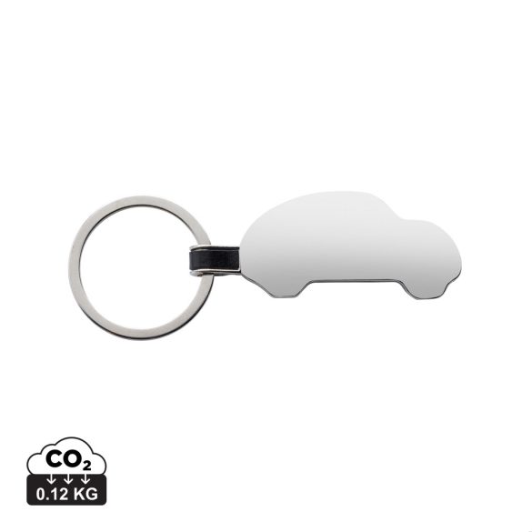 RCS recycled zinc alloy car keyring, silver