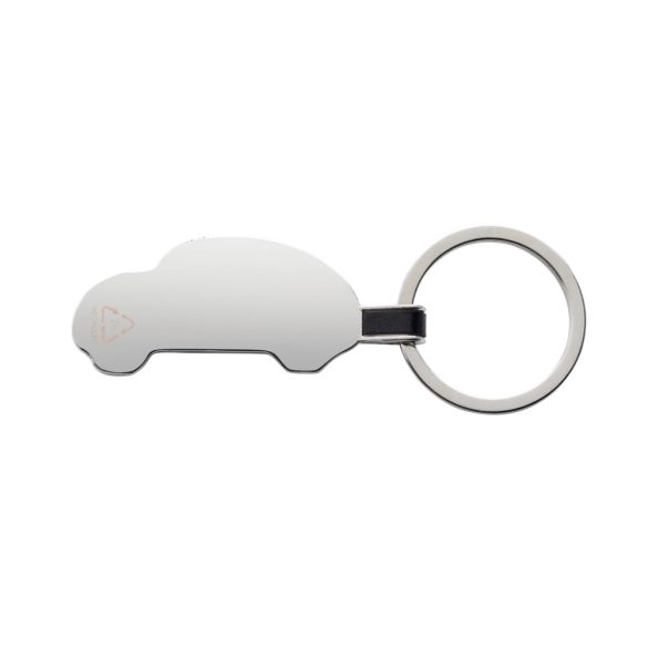 RCS recycled zinc alloy car keyring, silver