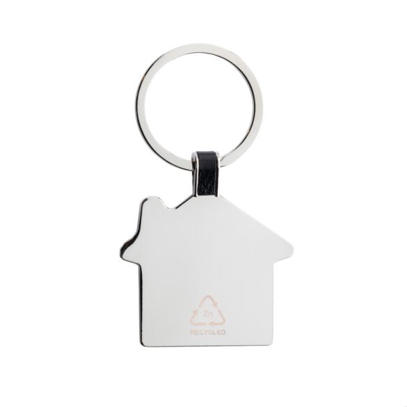 RCS recycled zinc alloy house keyring, silver