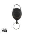 RCS recycled ABS roller clip keychain, black