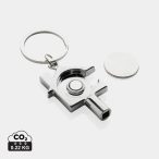 RCS recycled zinc alloy 3 in 1 keychain, silver