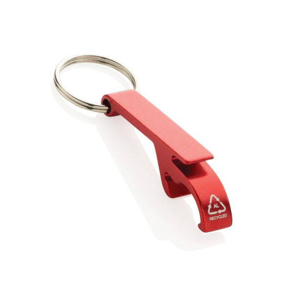 RCS recycled aluminum bottle and can opener, red