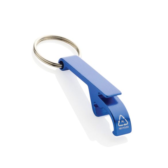 RCS recycled aluminum bottle and can opener, blue