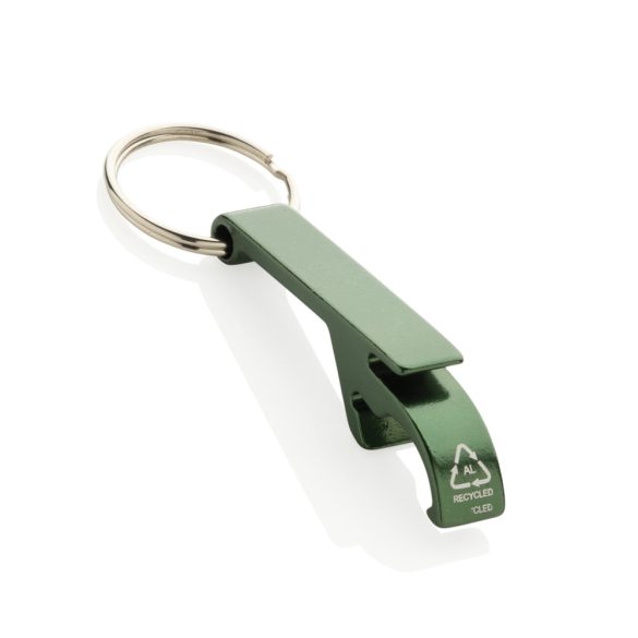 RCS recycled aluminum bottle and can opener, green