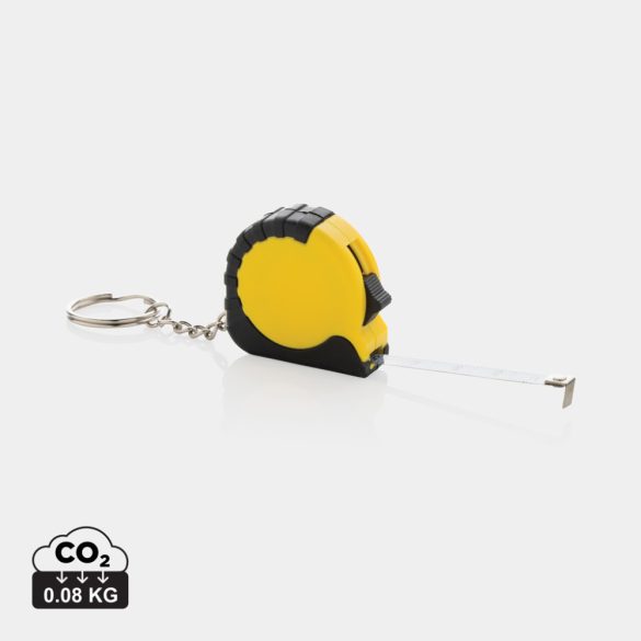 MeasureMate RCS reycled ABS 1 meter tape keychain, yellow