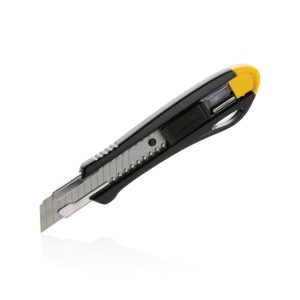 Refillable RCS recycled plastic professional knife, yellow