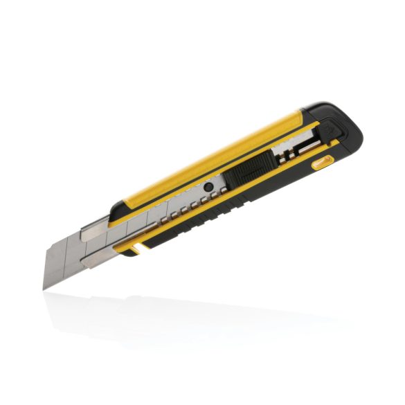 Refillable RCS rplastic heavy duty snap-off knife soft grip, yellow