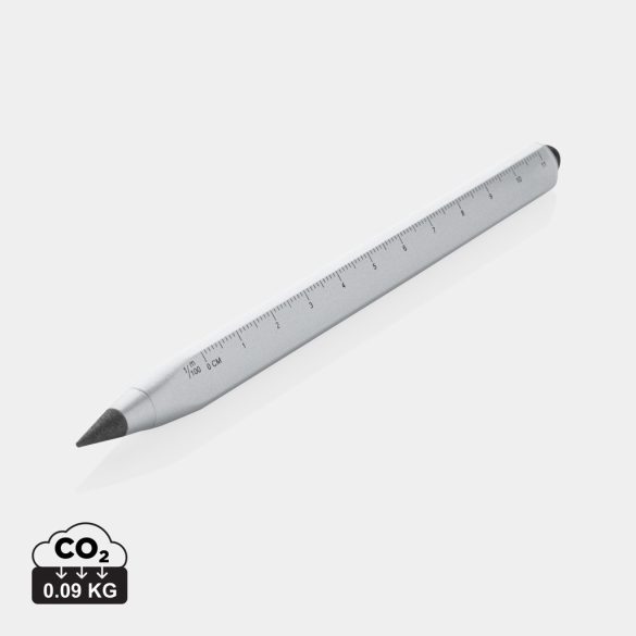 Eon RCS recycled aluminium infinity multitasking pen, silver