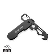   Gear X foldable EDC tool with carabiner and parcel cutter, black