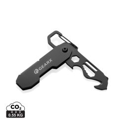   Gear X foldable EDC tool with carabiner and parcel cutter, black
