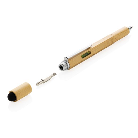 Bamboo 5-in-1 toolpen, brown