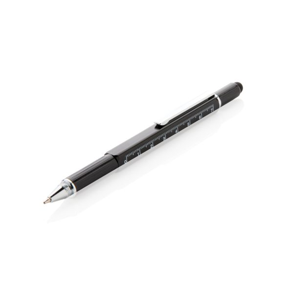 5-in-1 aluminium toolpen, black