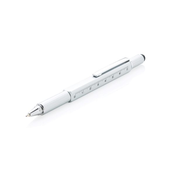 5-in-1 aluminium toolpen, grey