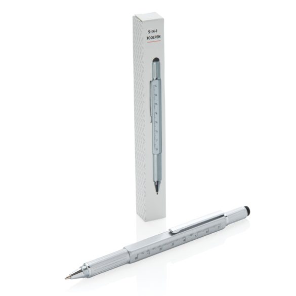 5-in-1 aluminium toolpen, grey